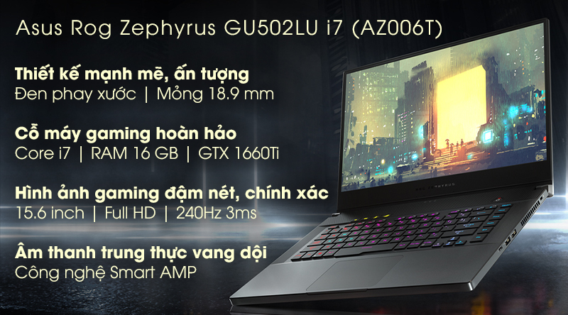 Laptop Asus Rog Zephyrus GU502LU i7